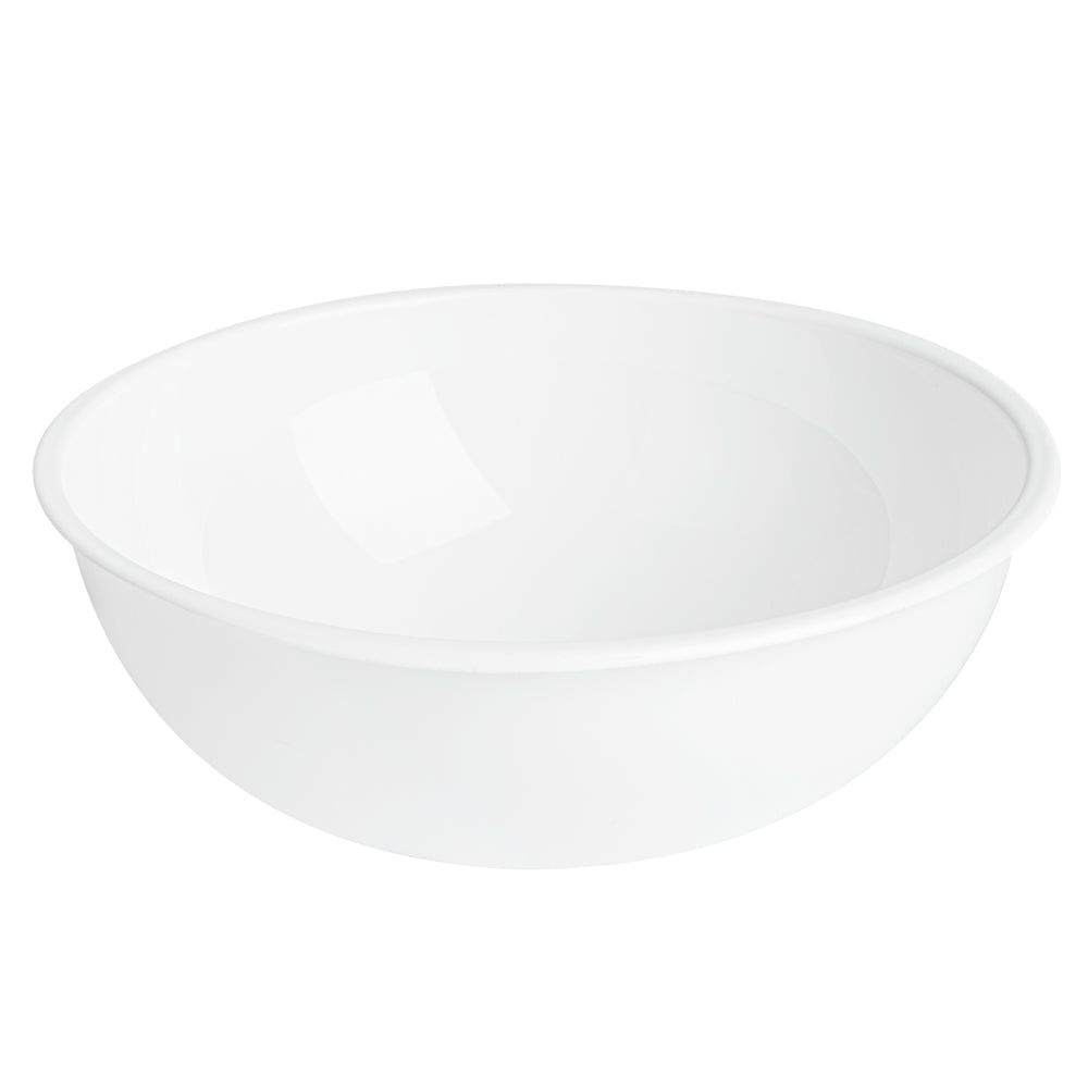 Maxi Serve 21 oz Round White Plastic Salad Bowl - 6 3/4" x 6 3/4" x 2 1/2" - 200 count box