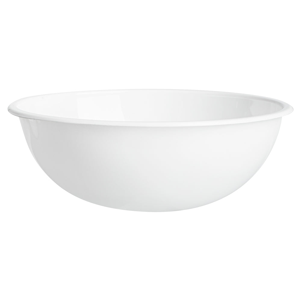 Maxi Serve 21 oz Round White Plastic Salad Bowl - 6 3/4" x 6 3/4" x 2 1/2" - 200 count box