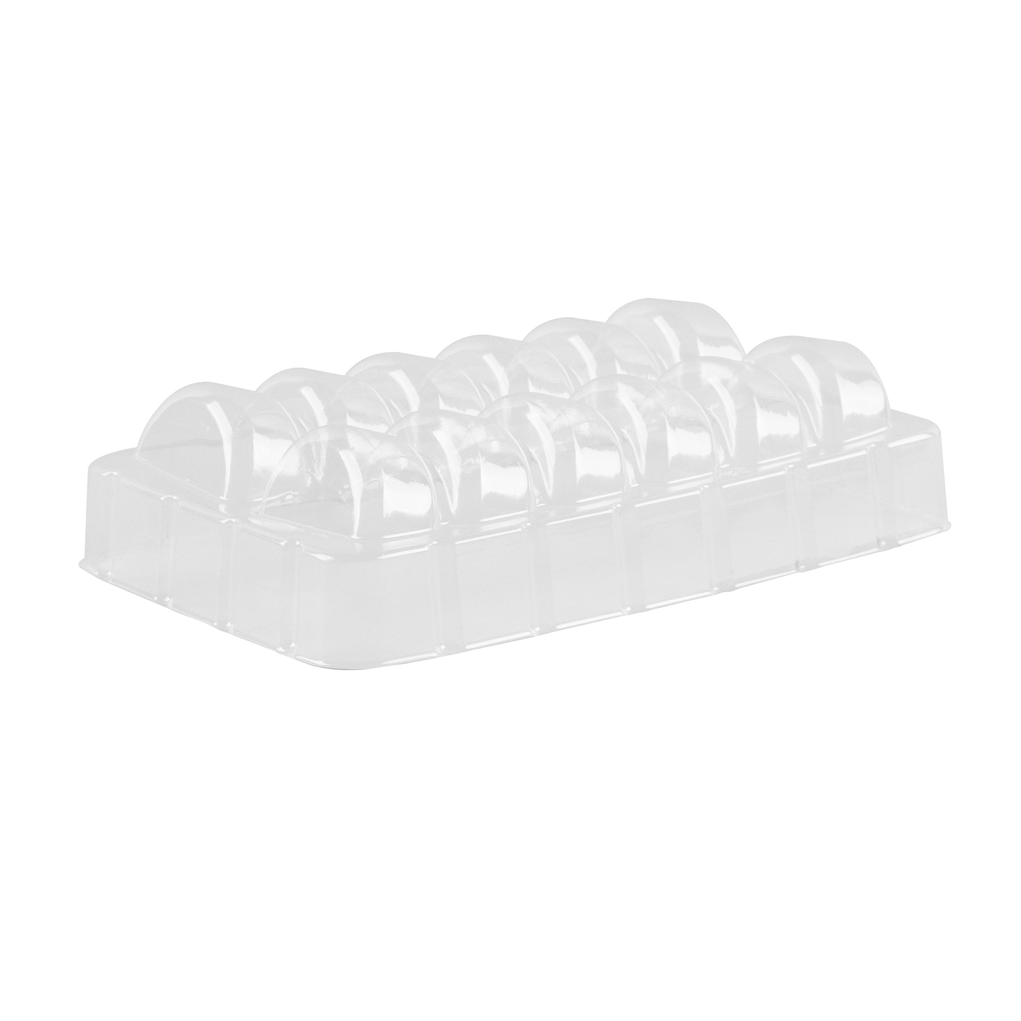 Shock Safe Rectangle Black Plastic Macaron Take Out Box - Fits 12 Macarons - 11" x 4 1/2" x 2" - 100 count box