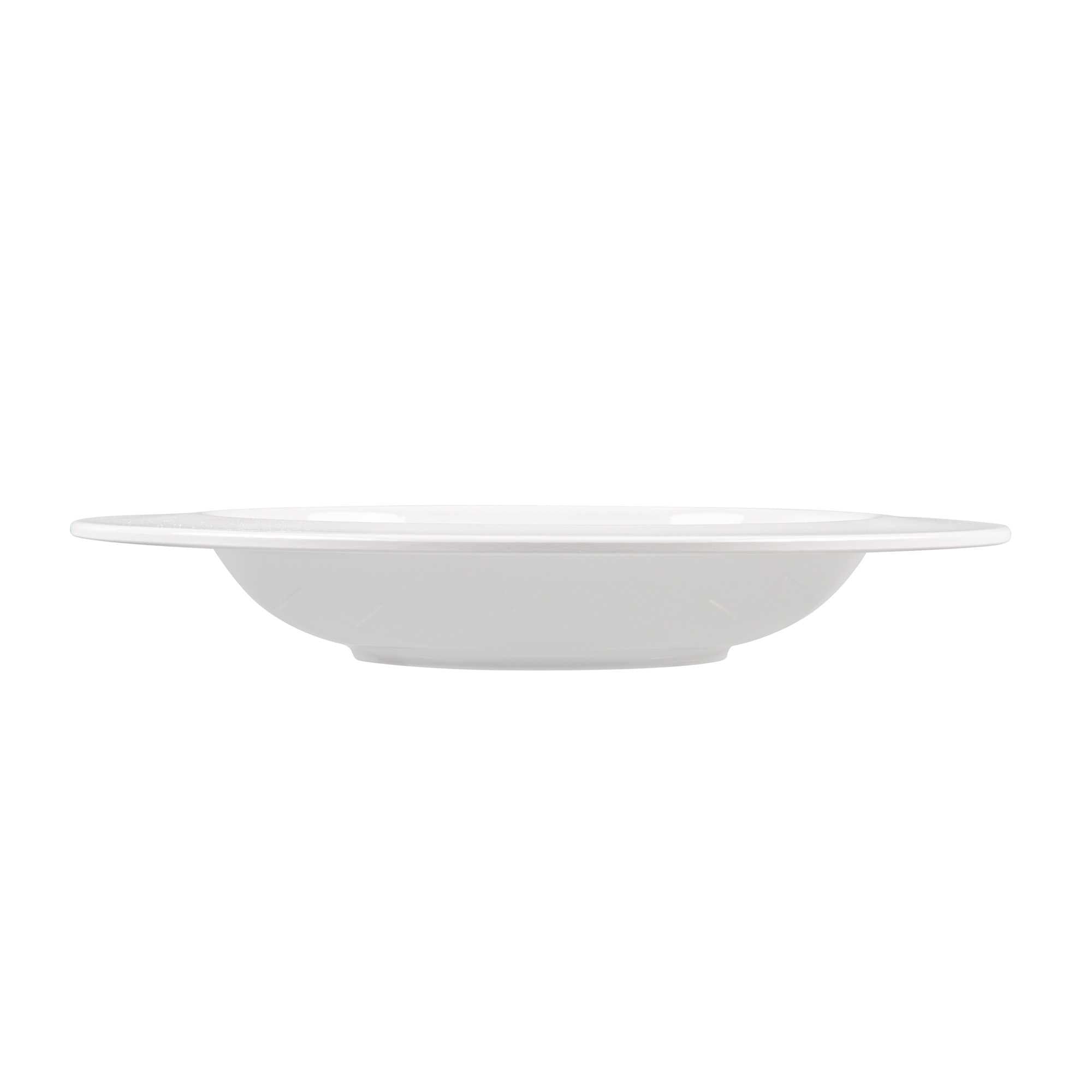 Voga 36 oz Round White Melamine Large Bowl - Classic - 12" x 12" x 2" - 10 count box
