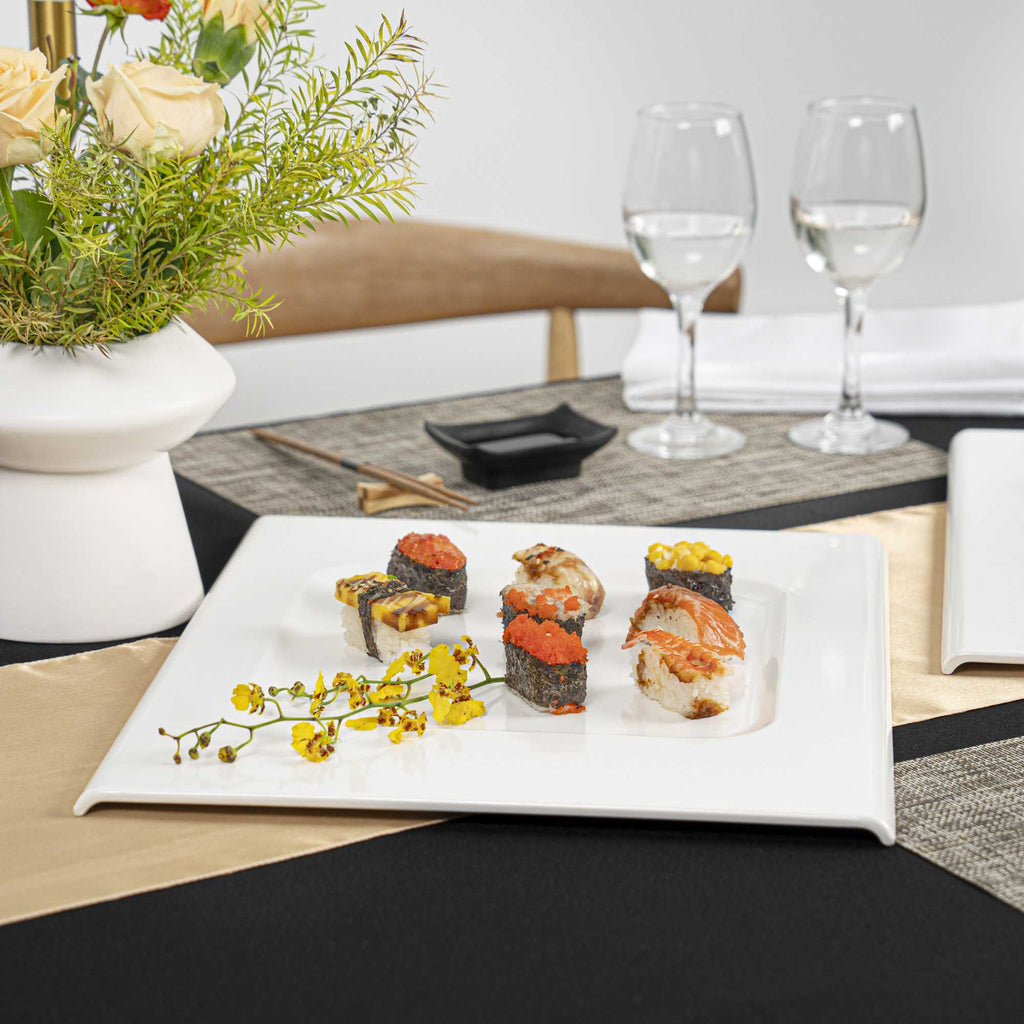 Voga Rectangle White Melamine Tray - 16 1/2" x 13 1/2" x 1/2" - 2 count box