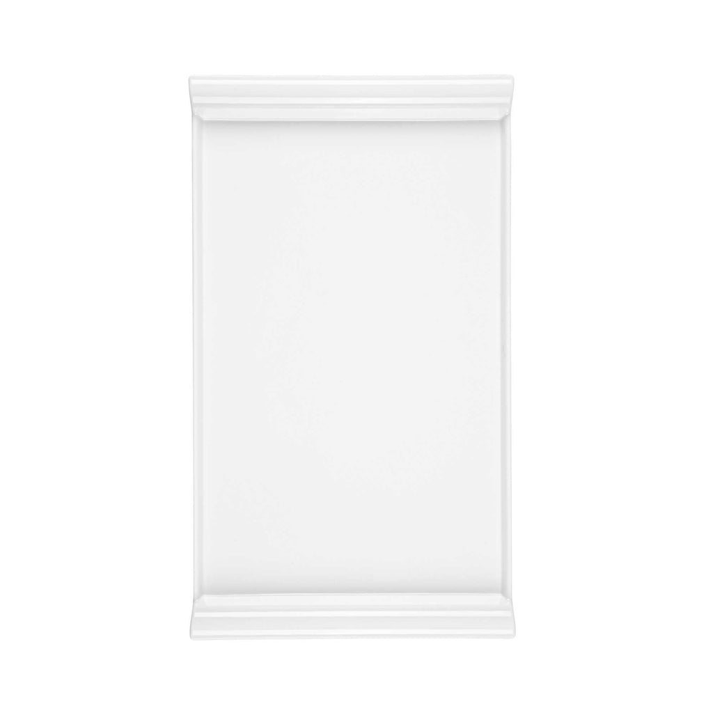 Voga Rectangle White Melamine Small Plate - Japonais - 12" x 7" x 1" - 10 count box