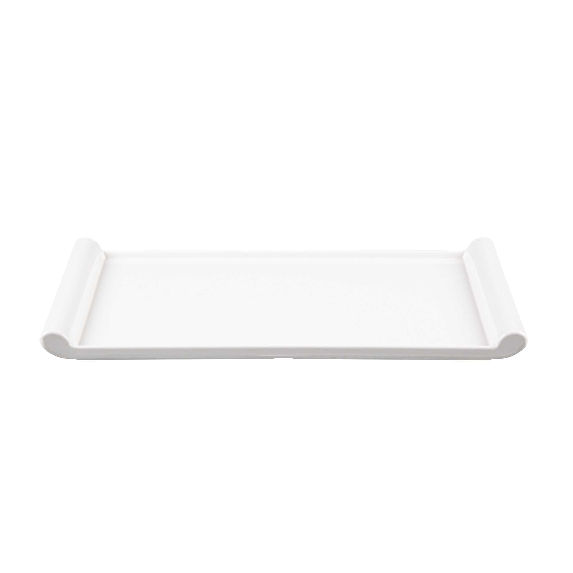 Voga Rectangle White Melamine Large Plate - Japonais - 14" x 8 1/4" x 1" - 10 count box
