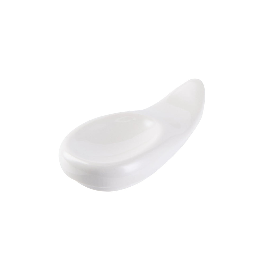 Voga White Melamine Chopstick and Spoon Rest - 3 1/2" x 2" x 3/4" - 10 count box