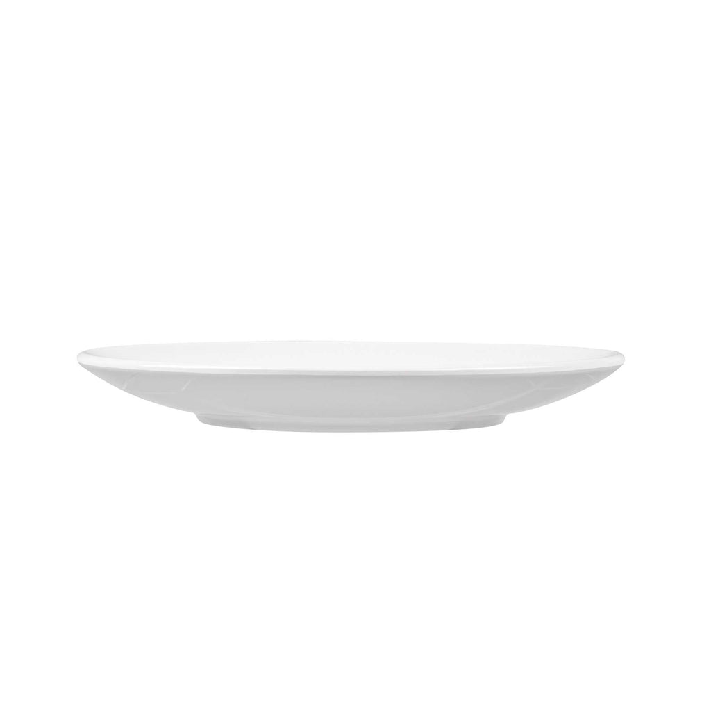 Voga Round White Melamine Medium Plate - Classic, Rimless - 8" x 8" x 1" - 10 count box