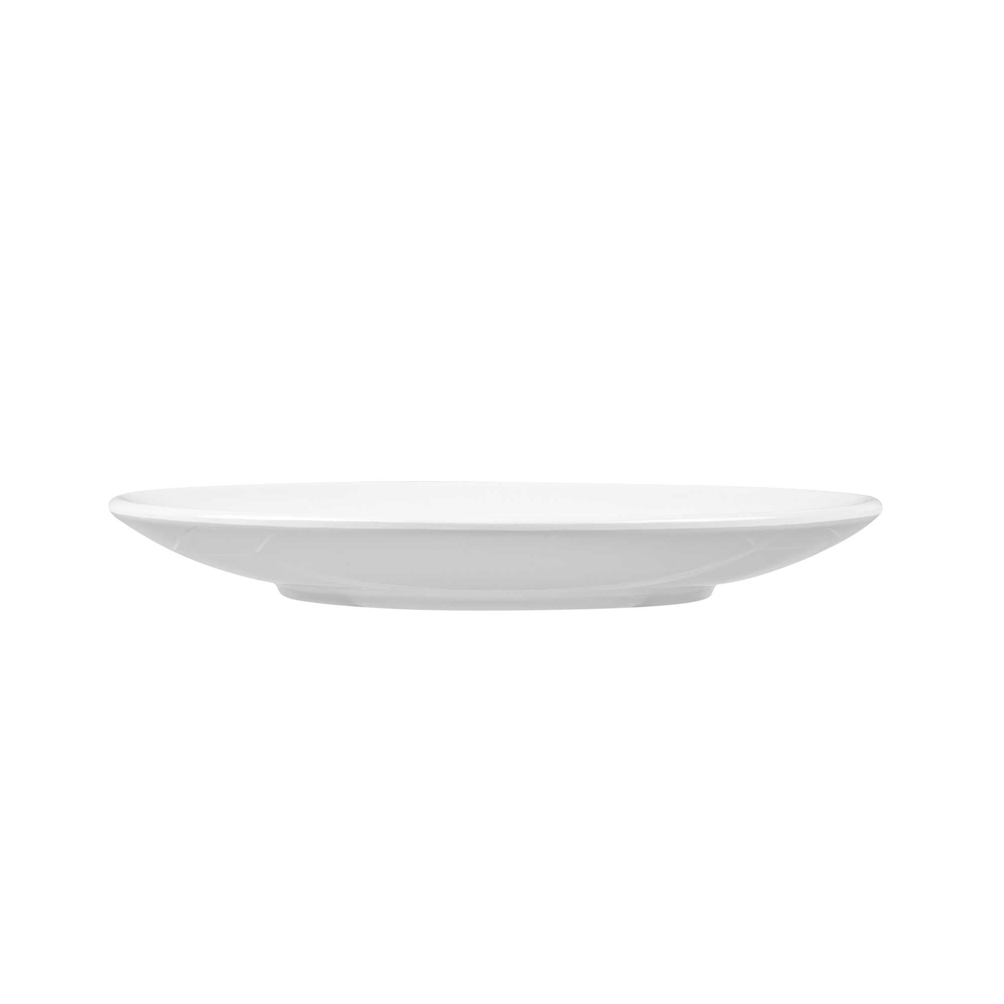 Voga Round White Melamine Medium Plate - Classic, Rimless - 8" x 8" x 1" - 10 count box