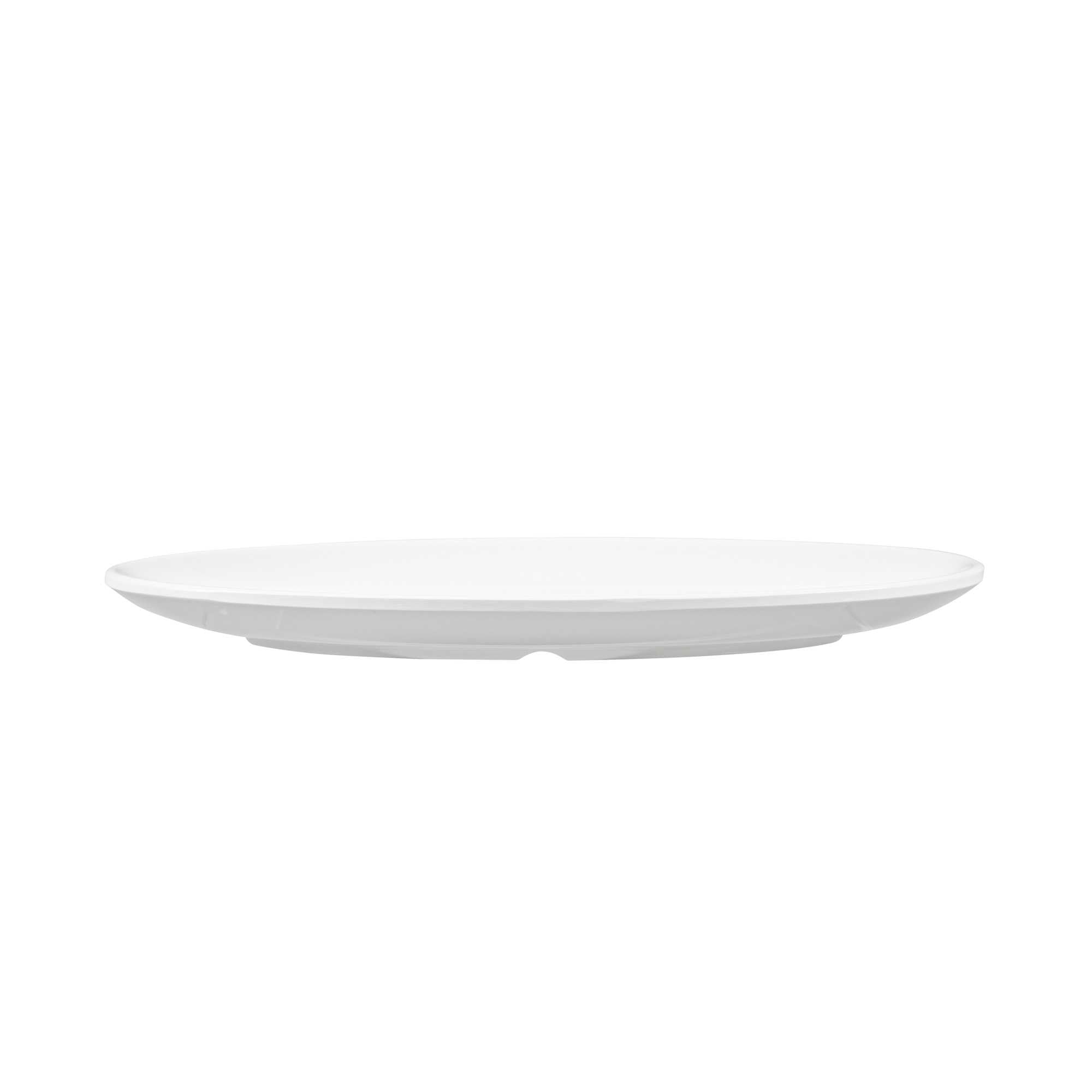 Voga Oval White Melamine Small Plate - Classic - 10" x 7" x 3/4" - 10 count box