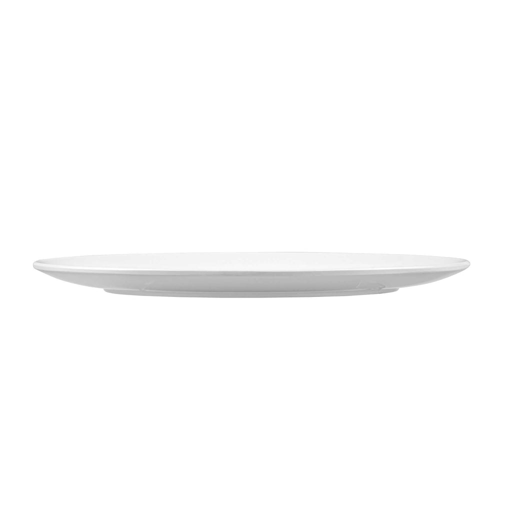 Voga Oval White Melamine Large Plate - Classic - 14" x 11" x 1" - 10 count box