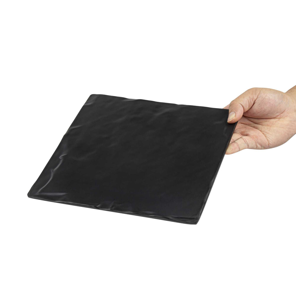 Voga Square Black Melamine Plate - Japonais, Slate - 10" x 10" x 3/4" - 4 count box