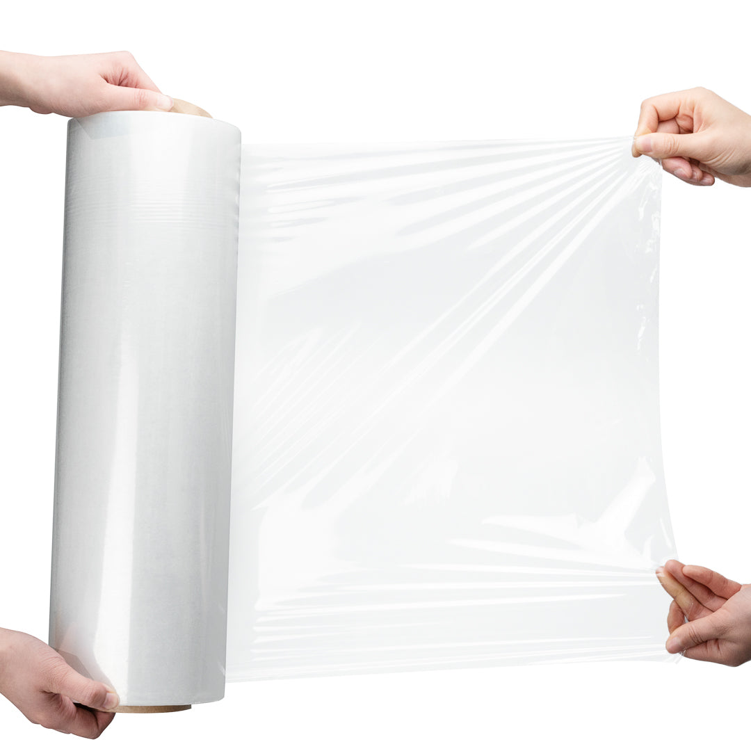 Handy Tek Clear Plastic Stretch Wrap - Heavy-Duty, 80 gauge - 20" x 6000' - 1 count box