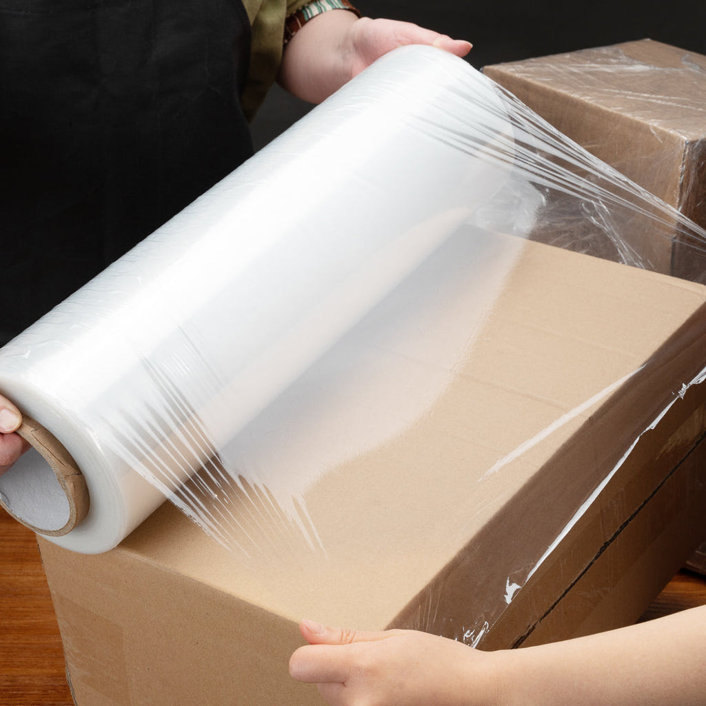 Handy Tek Clear Plastic Stretch Wrap - Heavy-Duty, 80 gauge - 20" x 6000' - 1 count box