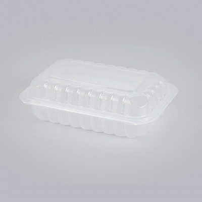 Chef 101 29 oz Rectangle Clear Plastic Clamshell Container - Microwavable - 9" x 6" x 2 3/4" - 100 count box