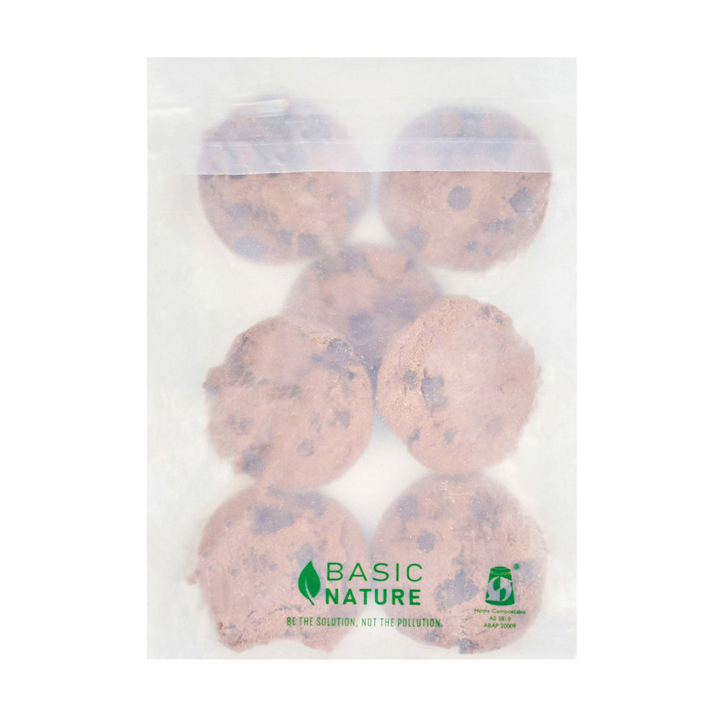 Basic Nature Translucent PLA Plastic / PBAT Lip and Tape Bag - Self-Sealing, Compostable - 7" x 5" - 100 count box