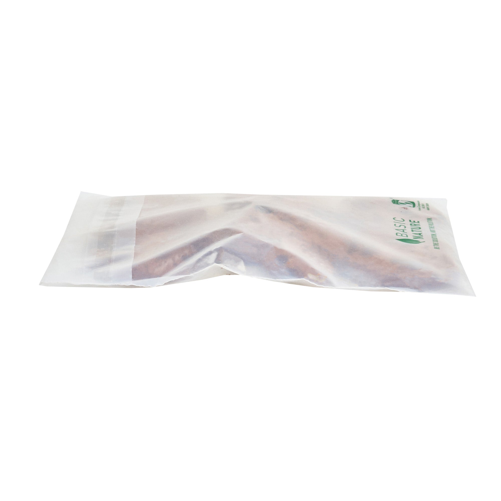 Basic Nature Translucent PLA Plastic / PBAT Lip and Tape Bag - Self-Sealing, Compostable - 7" x 5" - 100 count box