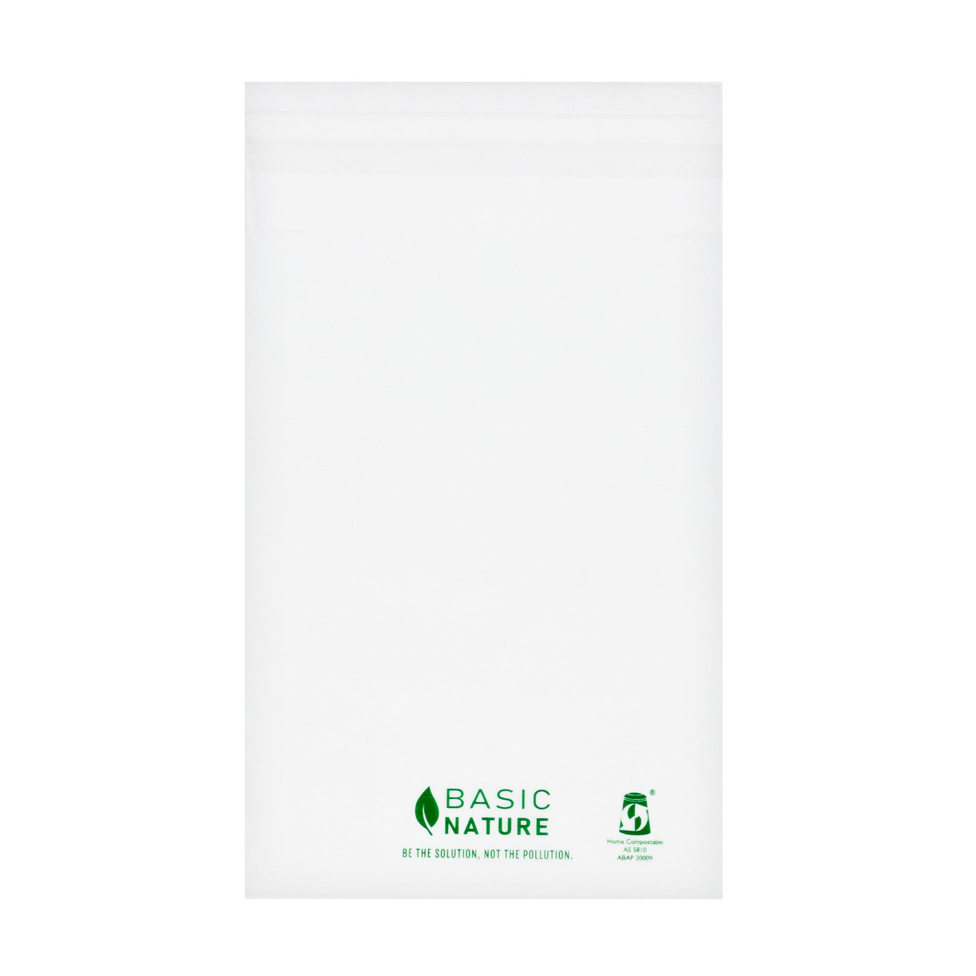 Basic Nature Translucent PLA Plastic / PBAT Lip and Tape Bag - Self-Sealing, Compostable - 7" x 5" - 100 count box