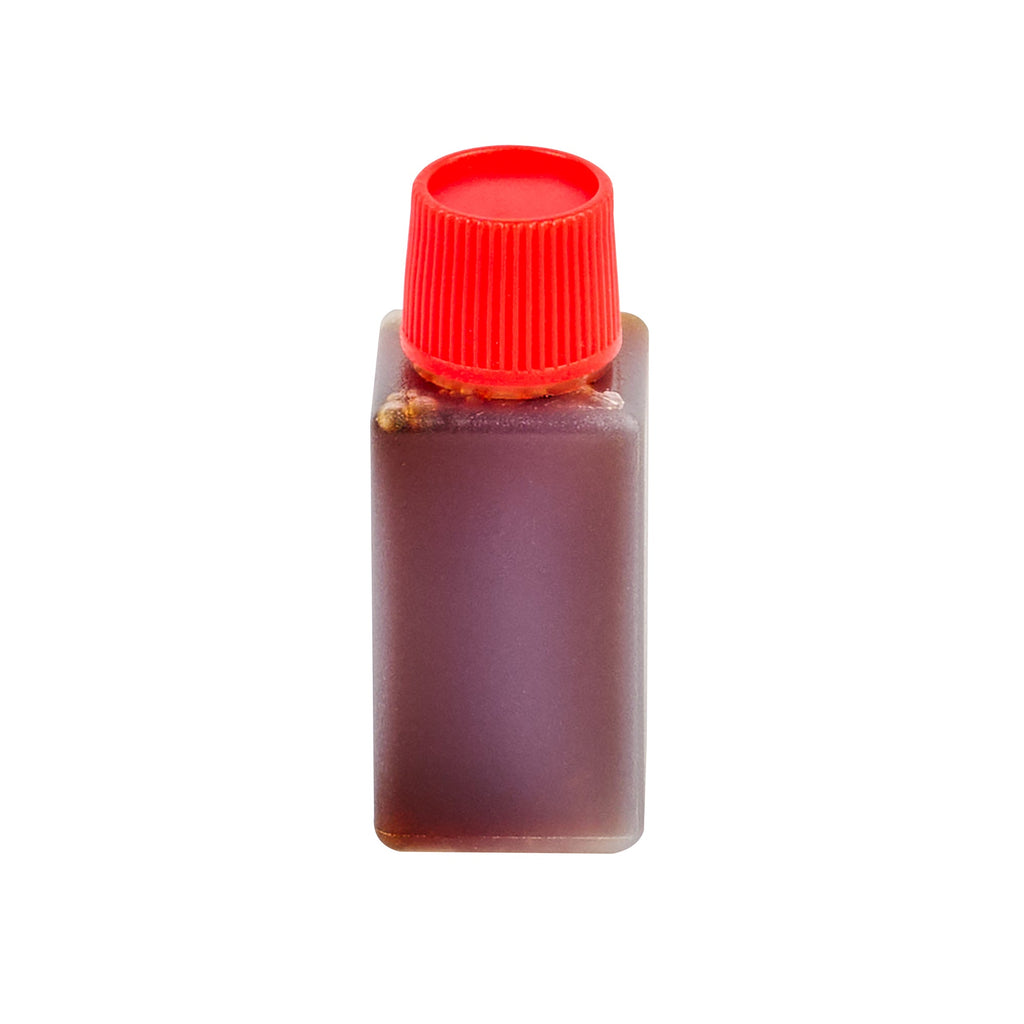 Bento Tek 6 mL Translucent Plastic Soy Sauce Bottle - with Red Cap - 1/2" x 1/2" x 1 3/4" - 1000 count box