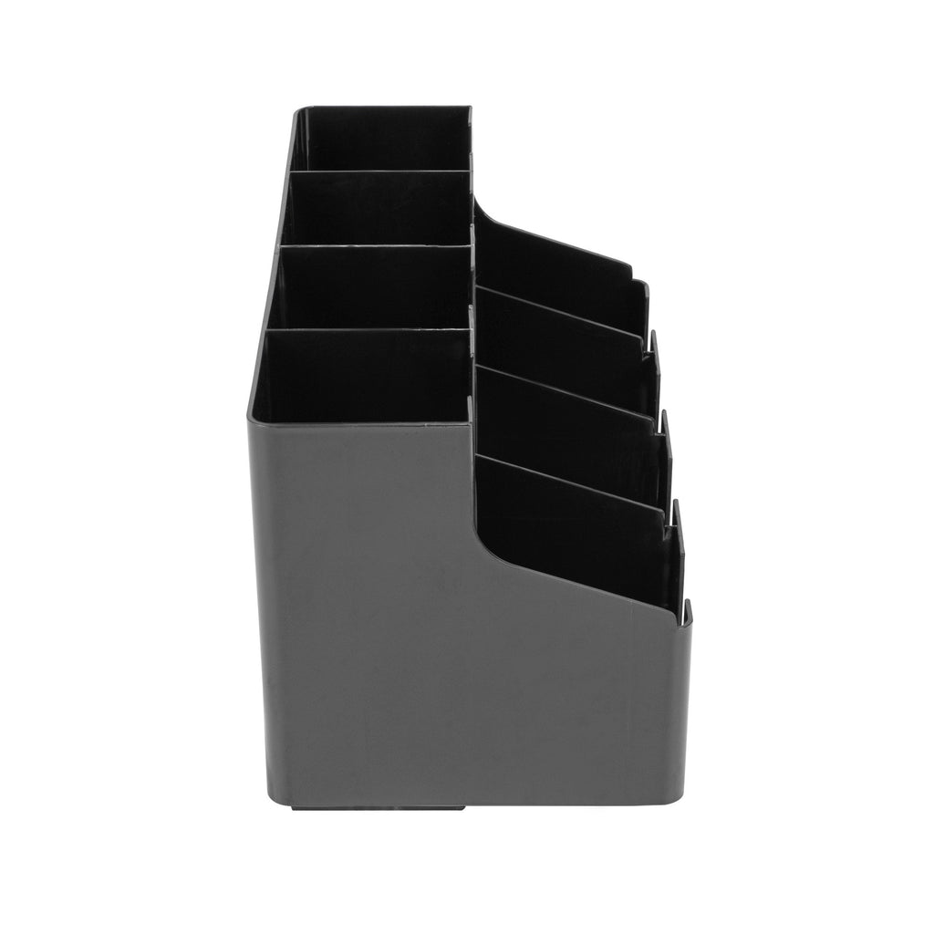 Restpresso Black Plastic Coffee Cup / Lid Organizer - 8 Section - 16 1/4" x 8 1/4" x 8 3/4" - 1 count box