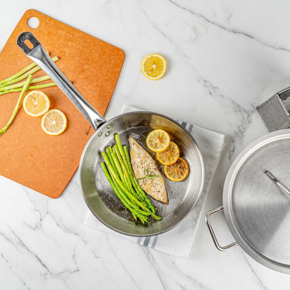 Met Lux Round Stainless Steel 10" Fry Pan - Induction Ready - 1 count box