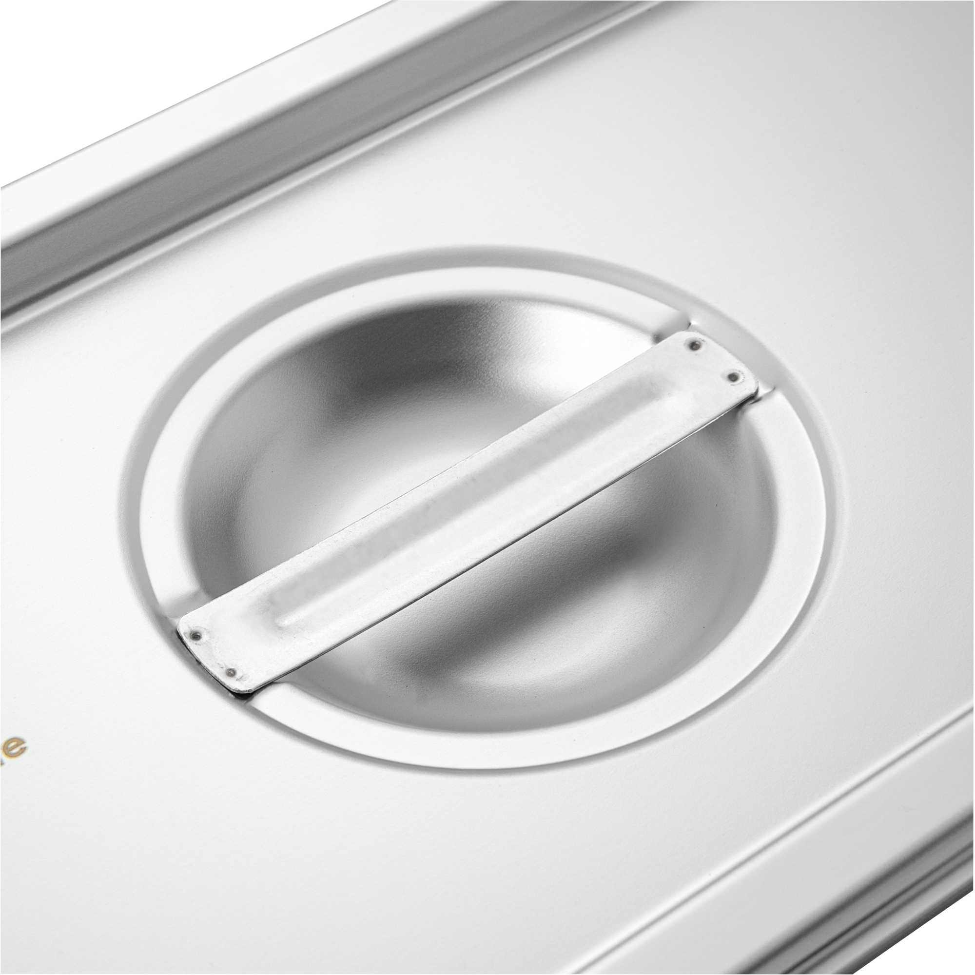 Met Lux Rectangle Stainless Steel Lid - Fits 1/3 Size Steam Table Pan - 1 count box
