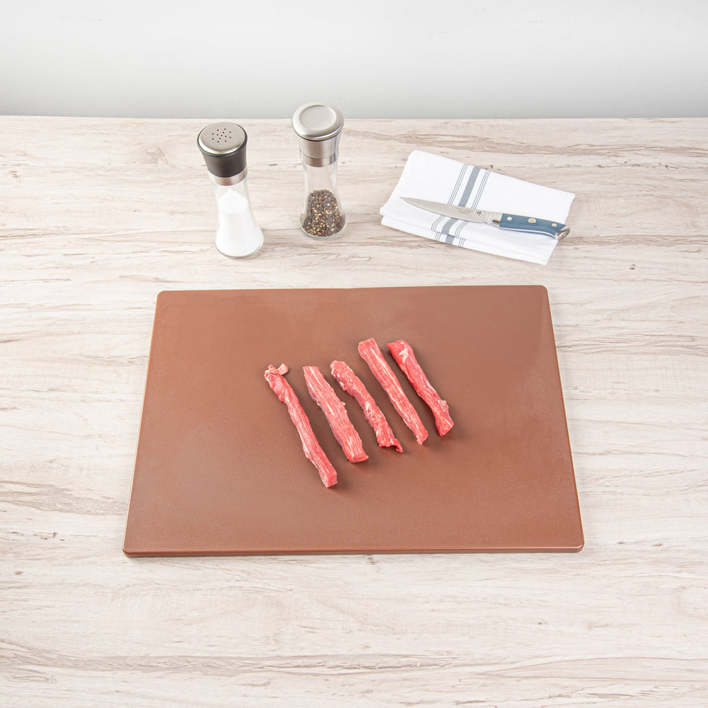 Chef 101 Brown Plastic Cutting Board - 20" x 15" - 1 count box