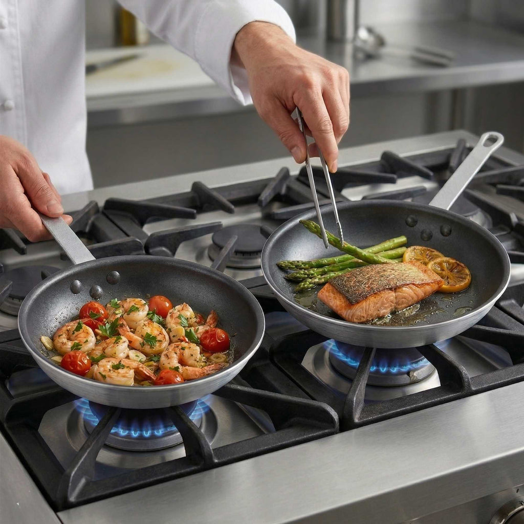 Met Lux Aluminum 8" Fry Pan - Non-Stick - 6 count box