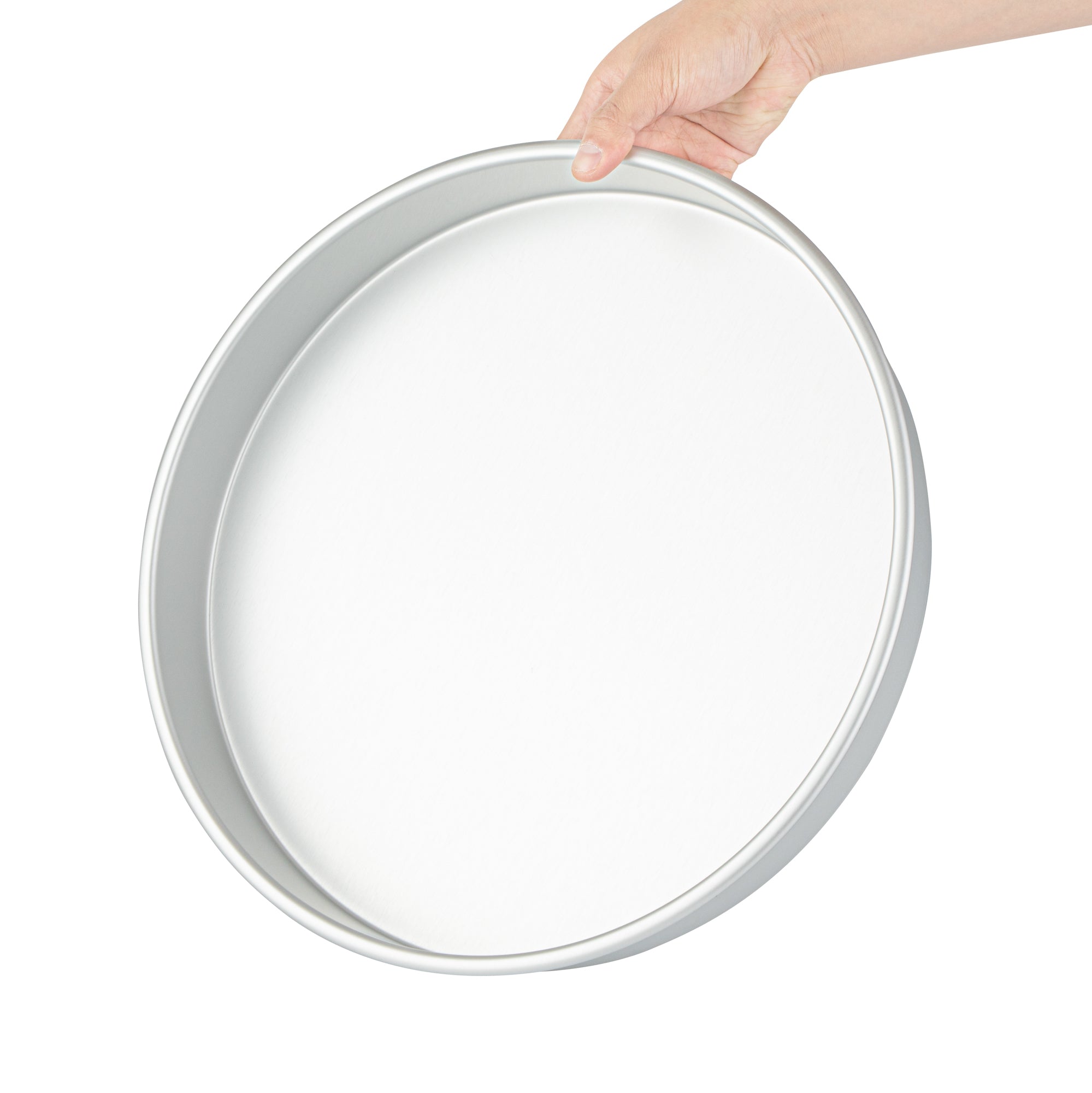 Met Lux Round Aluminum Straight-Sided Cake Pan - 14" x 14" x 2" - 12 count box