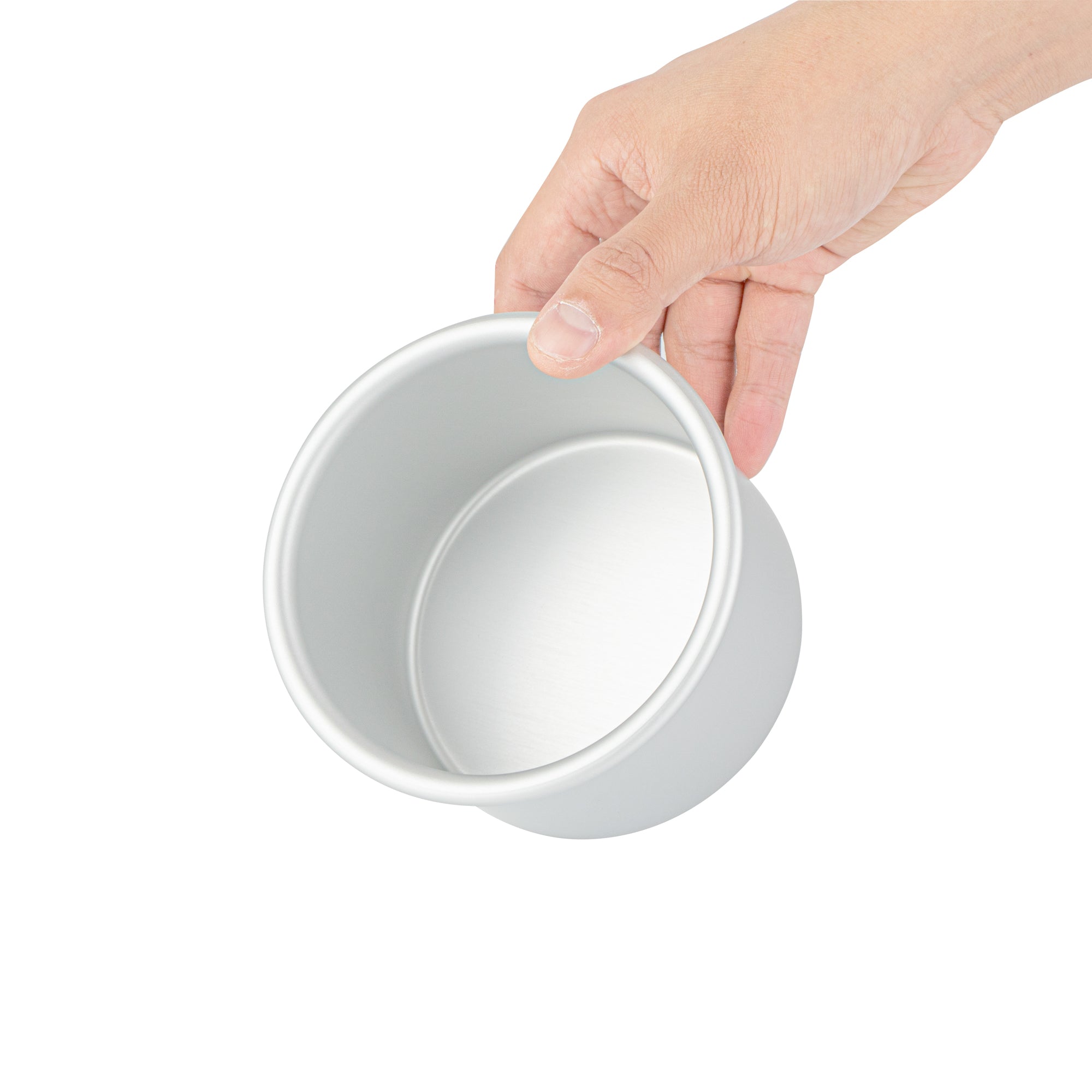 Met Lux Round Aluminum Straight-Sided Cake Pan - 4" x 4" x 3" - 1 count box