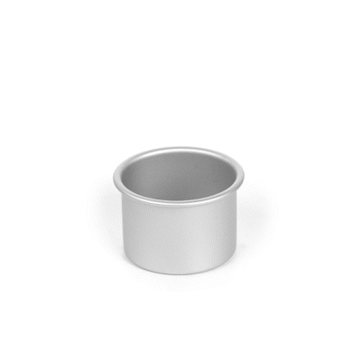 Met Lux Round Aluminum Straight-Sided Cake Pan - 4" x 4" x 3" - 1 count box