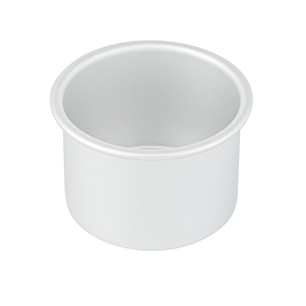 Met Lux Round Aluminum Straight-Sided Cake Pan - 4" x 4" x 3" - 1 count box