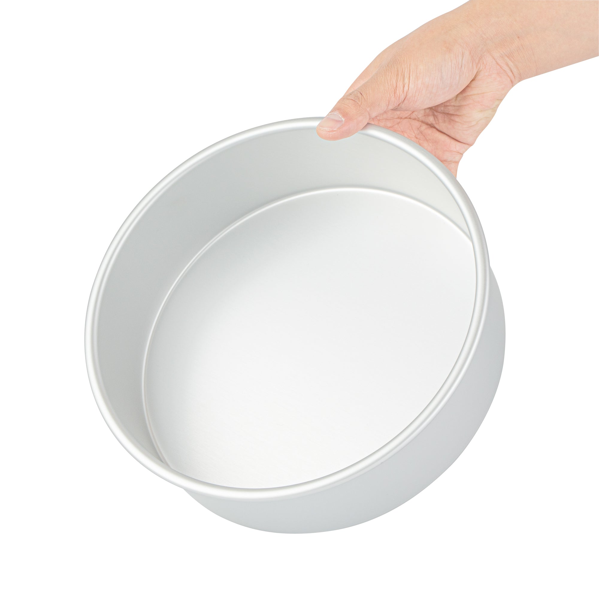 Met Lux Round Aluminum Straight-Sided Cake Pan - 9" x 9" x 3" - 12 count box