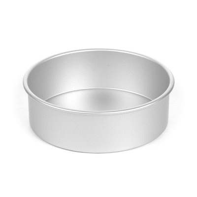 Met Lux Round Aluminum Straight-Sided Cake Pan - 9" x 9" x 3" - 12 count box