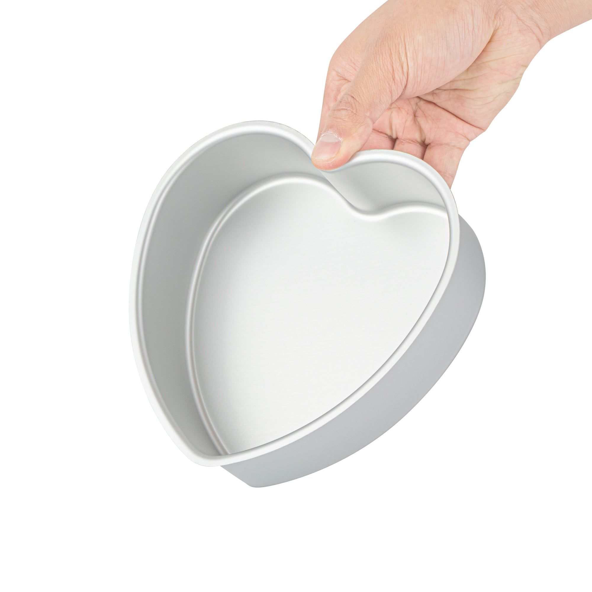 Met Lux Heart Aluminum Cake Pan - 6" x 6" x 2" - 12 count box