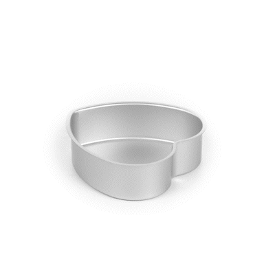 Met Lux Heart Aluminum Cake Pan - 6" x 6" x 2" - 12 count box