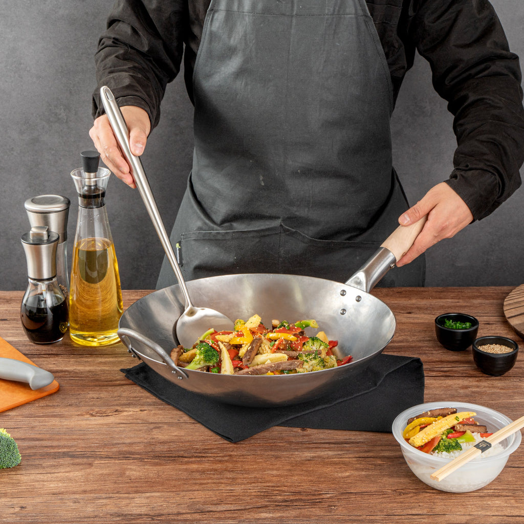 Motomori Stainless Steel Wok Spatula - 17'' - 1 count box