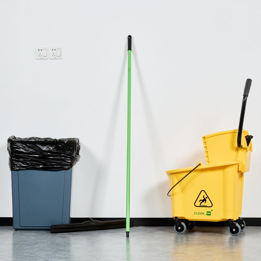 Clean Tek Professional Green Steel Handle - for Window Strip Washer and Floor Squeegee - Threaded - 55" - 1 count box