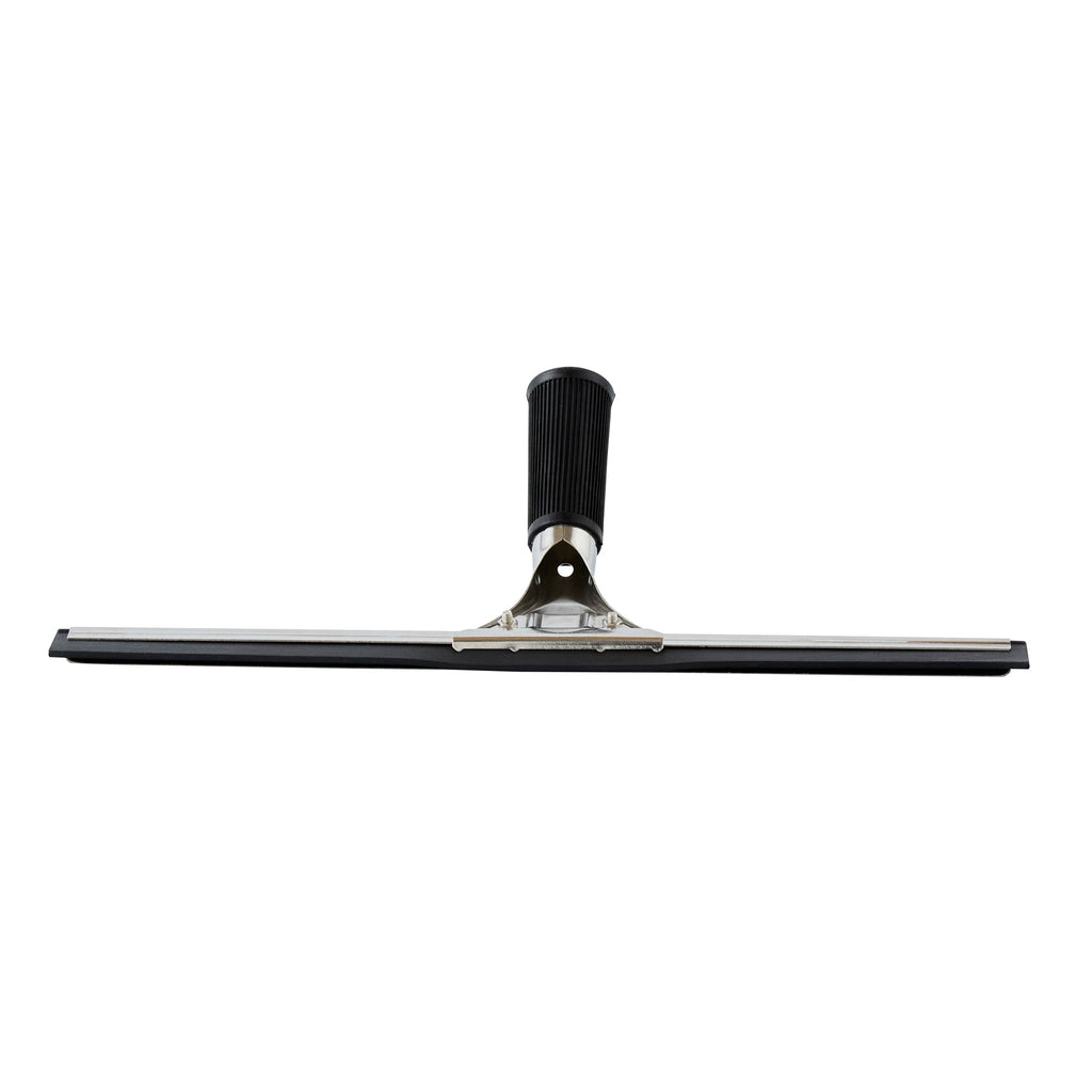 Clean Tek Professional Stainless Steel Window Squeegee - with Black Rubber Grip - 13 3/4" - 1 count box