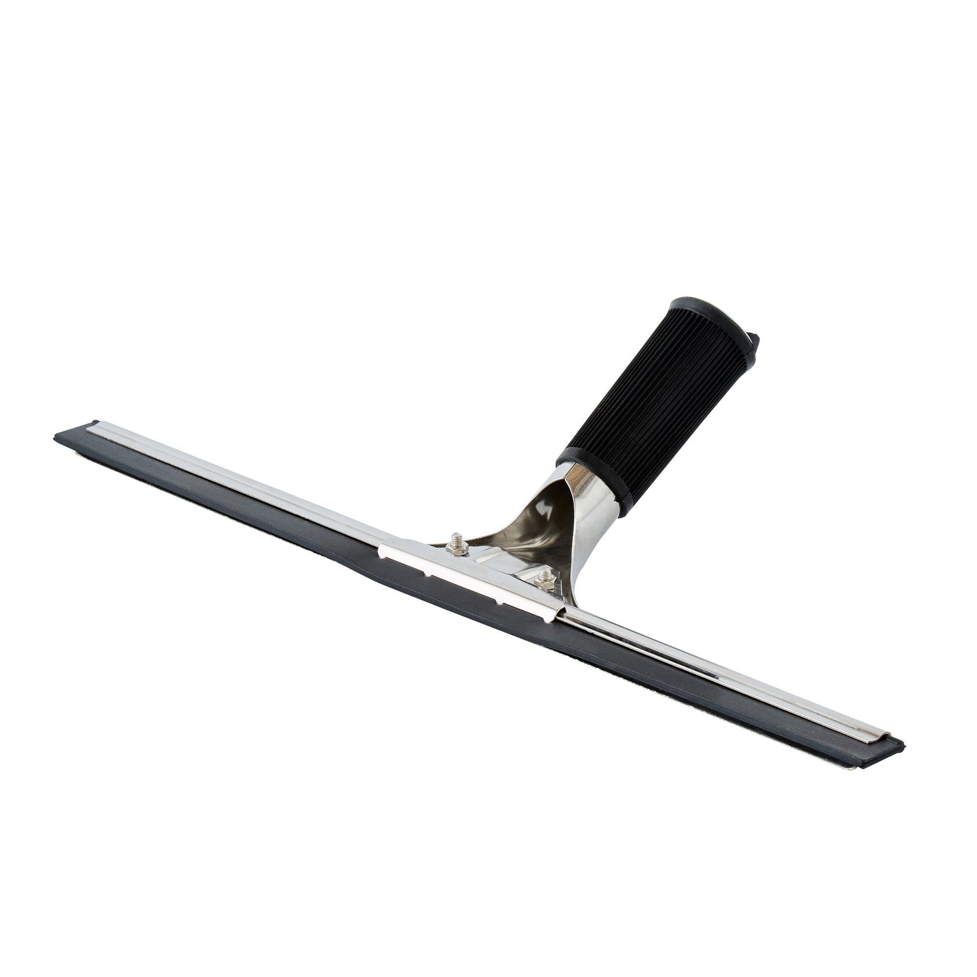 Clean Tek Professional Stainless Steel Window Squeegee - with Black Rubber Grip - 13 3/4" - 1 count box