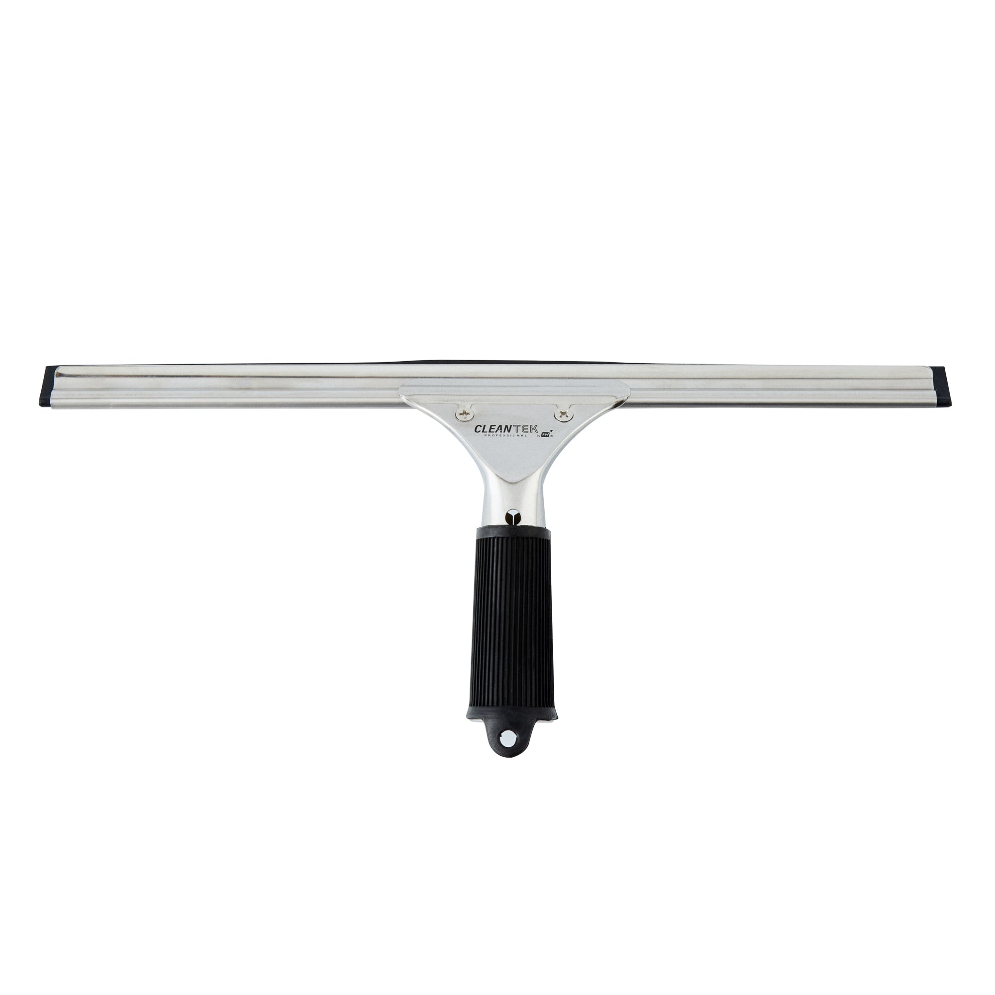 Clean Tek Professional Stainless Steel Window Squeegee - with Black Rubber Grip - 13 3/4" - 1 count box