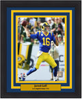 Jared Goff in Action Los Angeles Rams NFL Football 8" x 10" Framed and Matted Photo