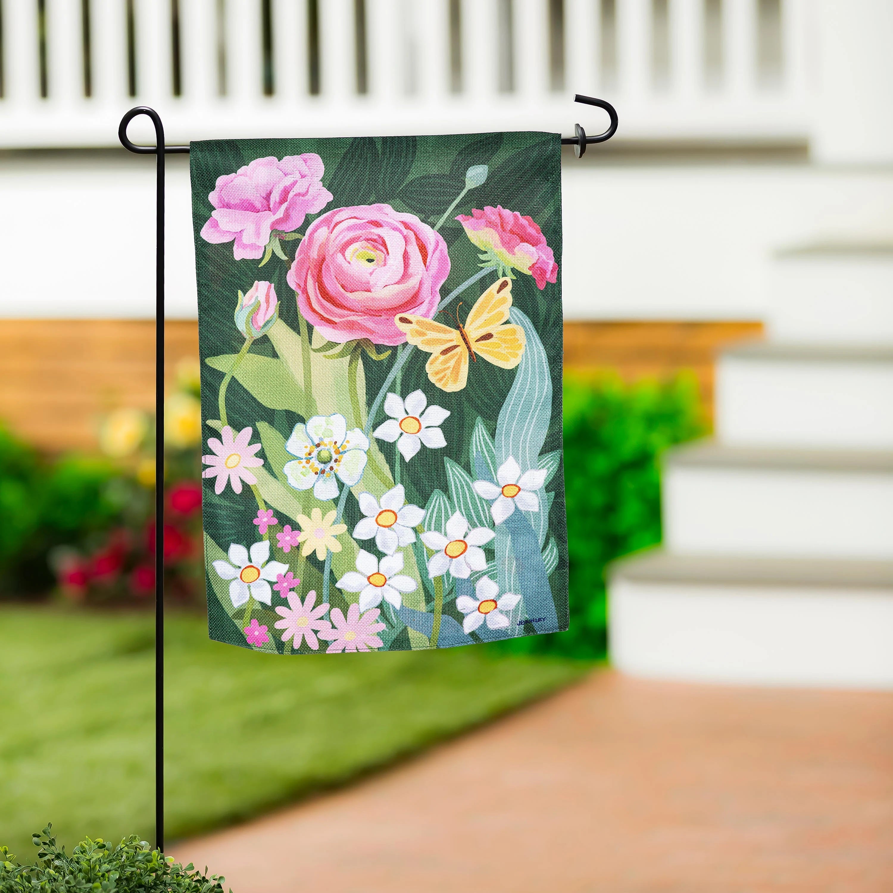 Ranunculus Romance 2 Sided Garden Flag