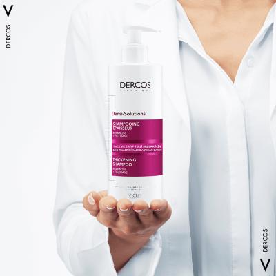 Vichy Dercos Densi-Solutions Volumizing Shampoo: Thickening Shampoo for Thin, Weak Hair with Biotin & Organic Olive Oil - Paraben Free, 13.5 fl oz