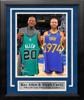 Ray Allen & Steph Curry 3-Point Record-Breaking Celebration 8" x 10" Framed Basketball Photo