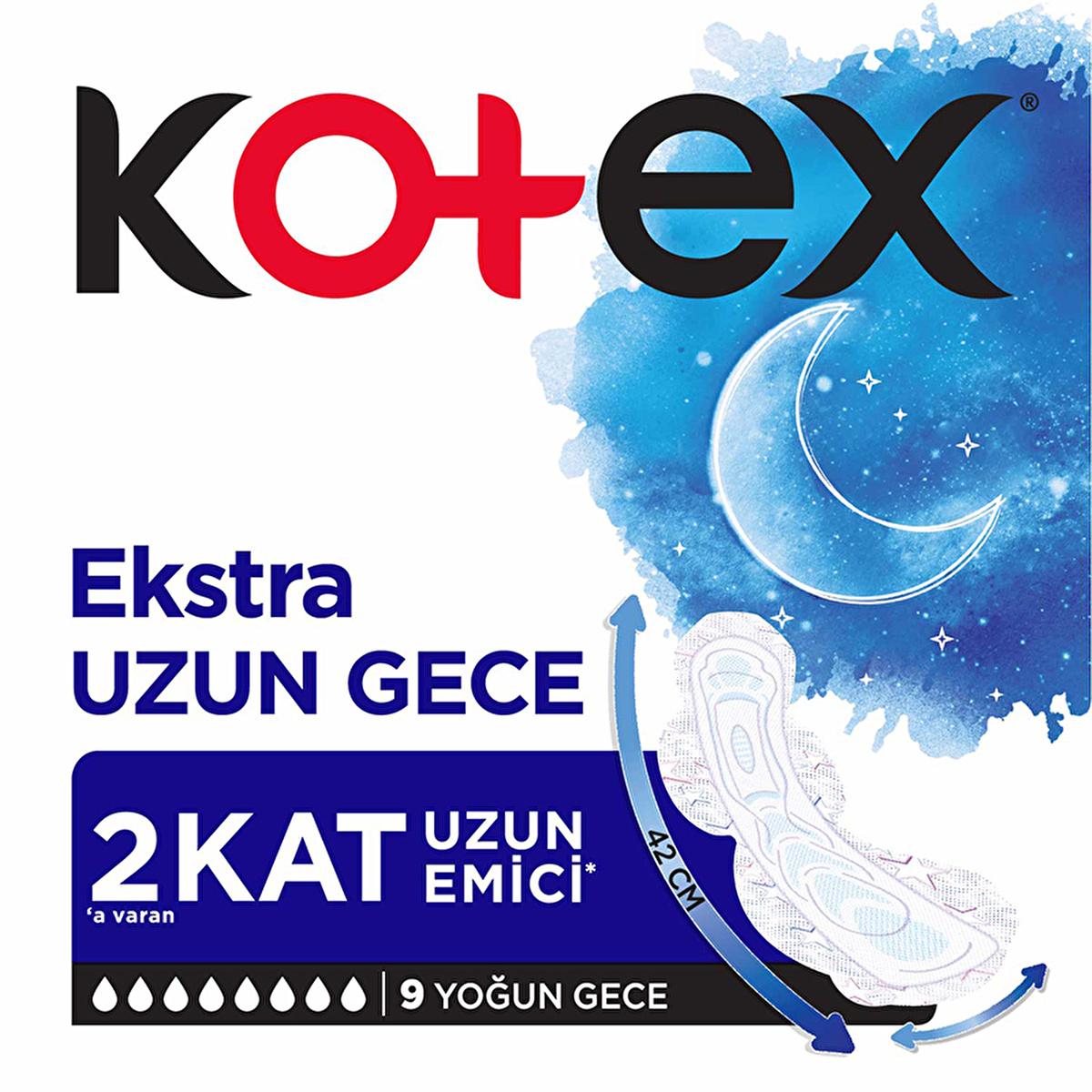 Kotex Ultra Ekstra Uzun Gece Hijyenik Ped - Comfortable, Reliable Menstrual Protection