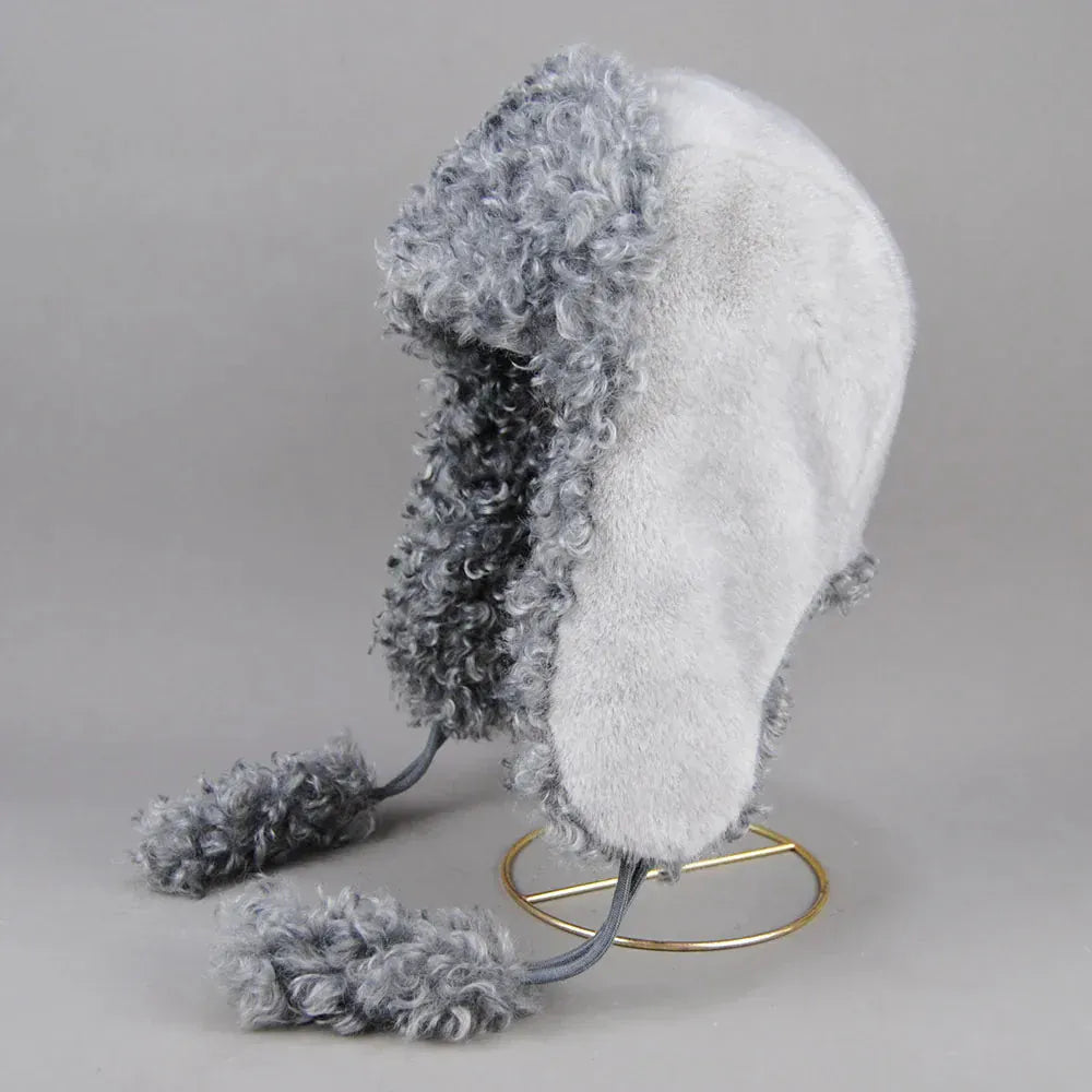 Real Fur Wool Ushanka Hat