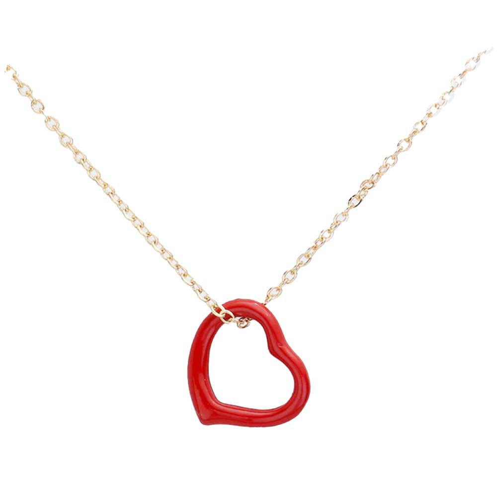 Open Heart Pendant Necklace