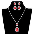 Teardrop Accented Rhinestone Necklace