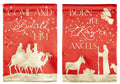 Red and Gold Christmas Night Garden Flag 2 Sided Lustre Religious