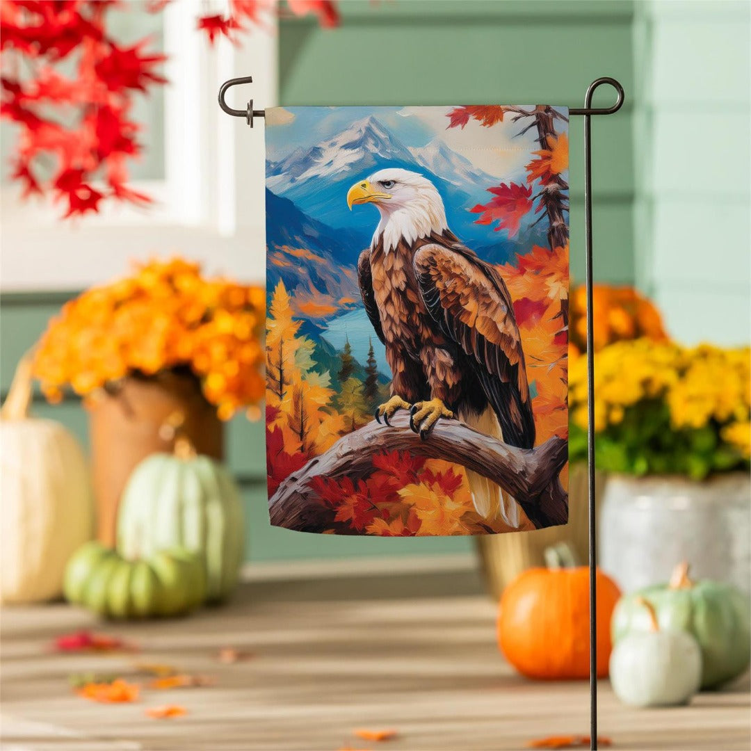 Regal Fall Eagle 2 Sided Garden Flag