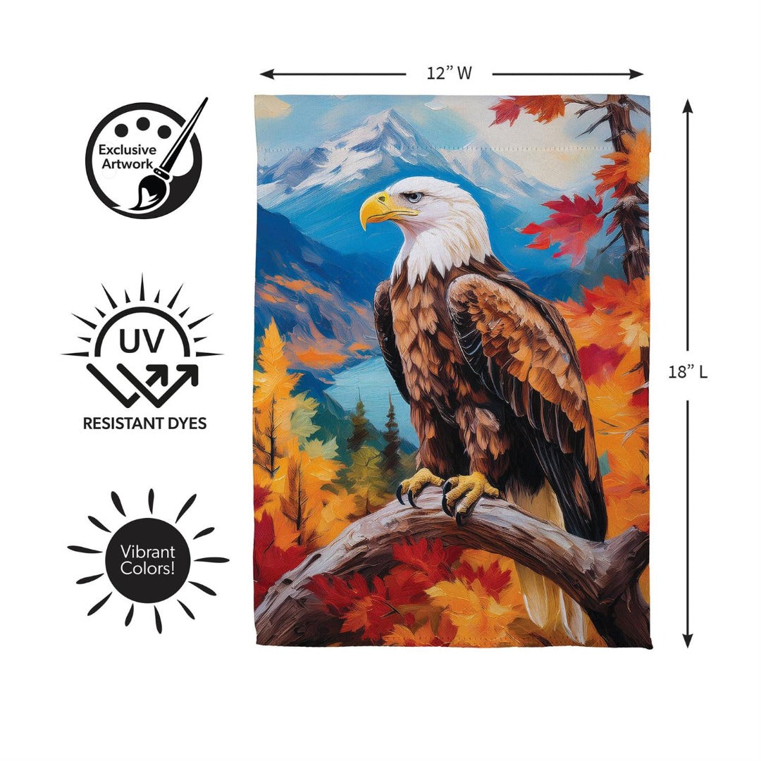 Regal Fall Eagle 2 Sided Garden Flag