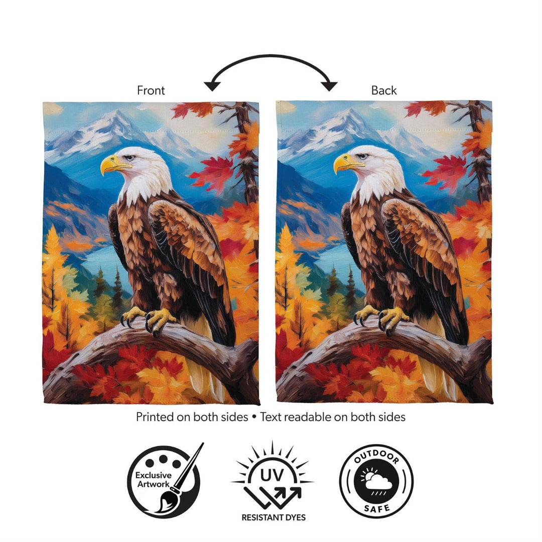 Regal Fall Eagle 2 Sided Garden Flag
